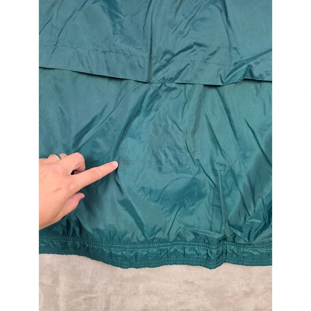 Vintage Adidas Windbreaker Jacket Mens M Green Colorblock Full Zip 90s *Read